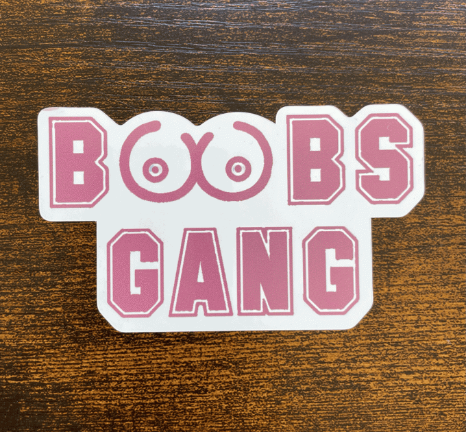 Sticker Boobs Gang rose poudré